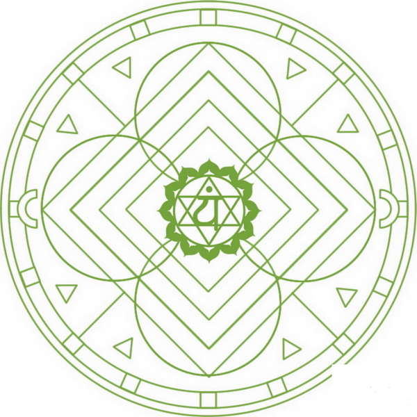 Anahata Chakra Mandala coloring page image