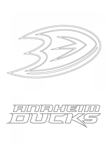 Anaheim Ducks Logo coloring page image