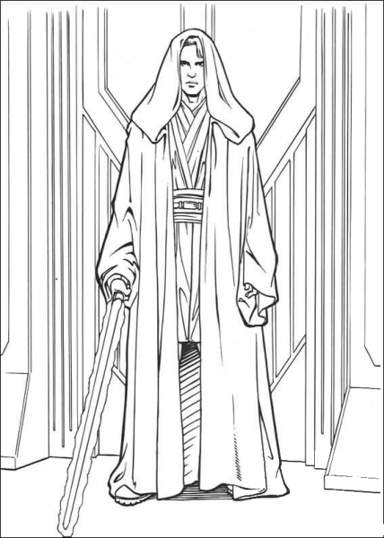 Anakin Skywalker coloring page image