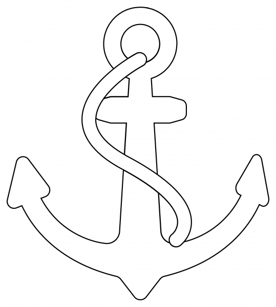 Anchor coloring page image