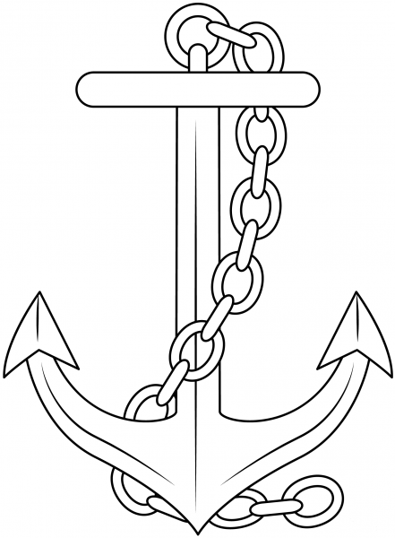 Anchor coloring page image