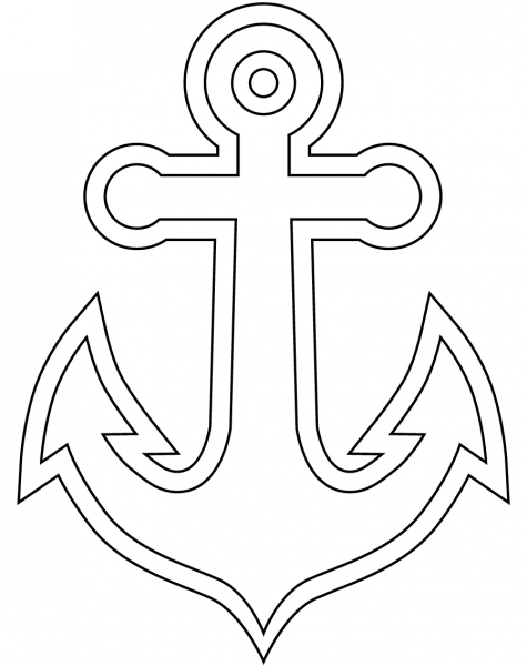 Anchor coloring page image
