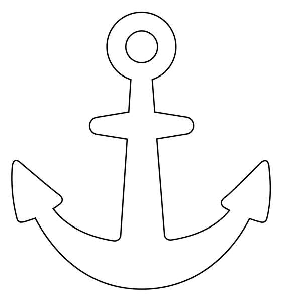 Anchor Emoji coloring page image