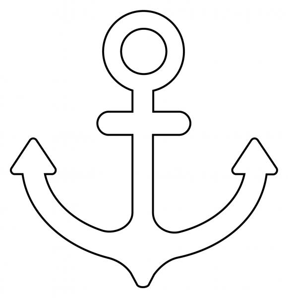 Anchor Emoji coloring page - ColouringPages