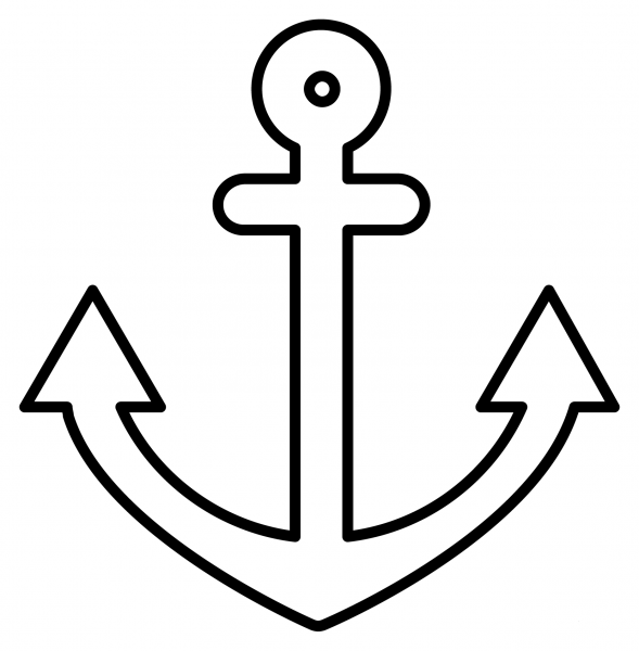 Anchor Emoji coloring page image