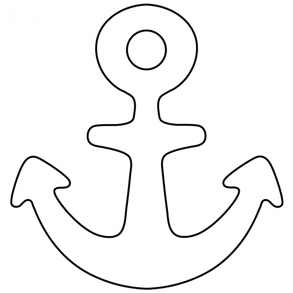Anchor Emoji coloring page image