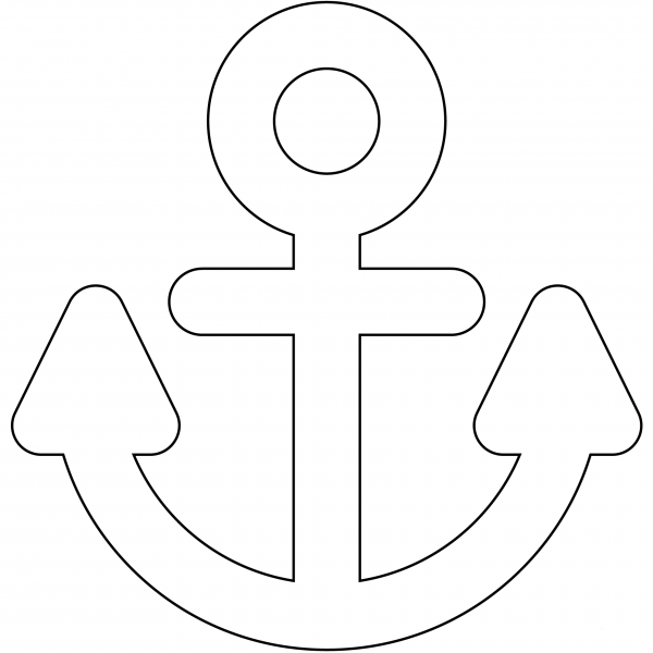 Anchor Emoji coloring page image