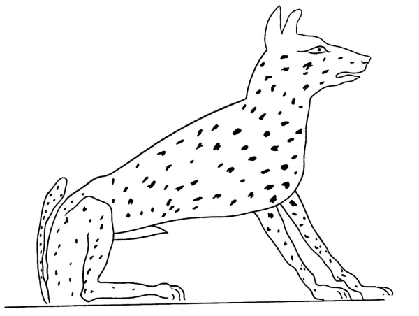 Ancient Egyptian Dog coloring page image