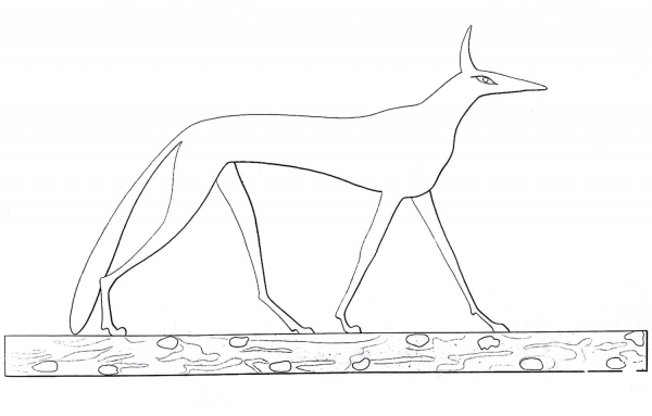 Ancient Egyptian Fox coloring page image