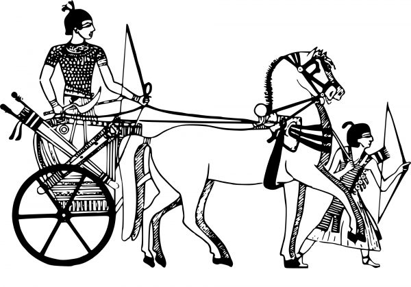Ancient Egyptian War Chariot coloring page image