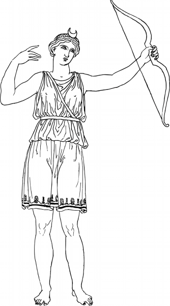 Ancient Greek Woman coloring page image