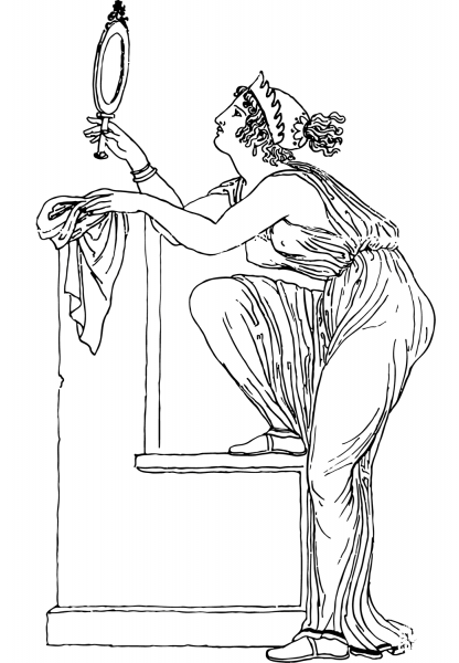 Ancient Greek Woman coloring page image