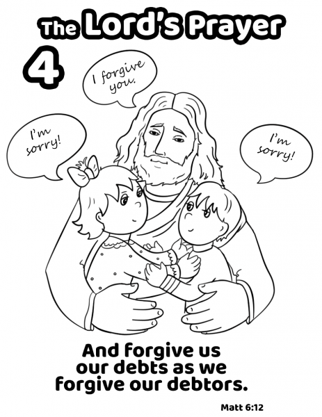 And Forgive Us Our Debts as We Forgive Our Debtors coloring page image