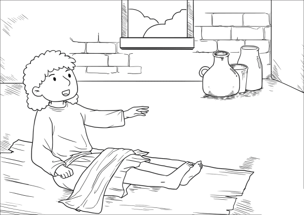 And the Servant of the Centurion was Healed at That Moment coloring page image