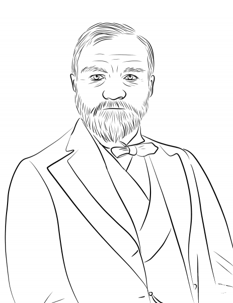 Andrew Carnegie coloring page image