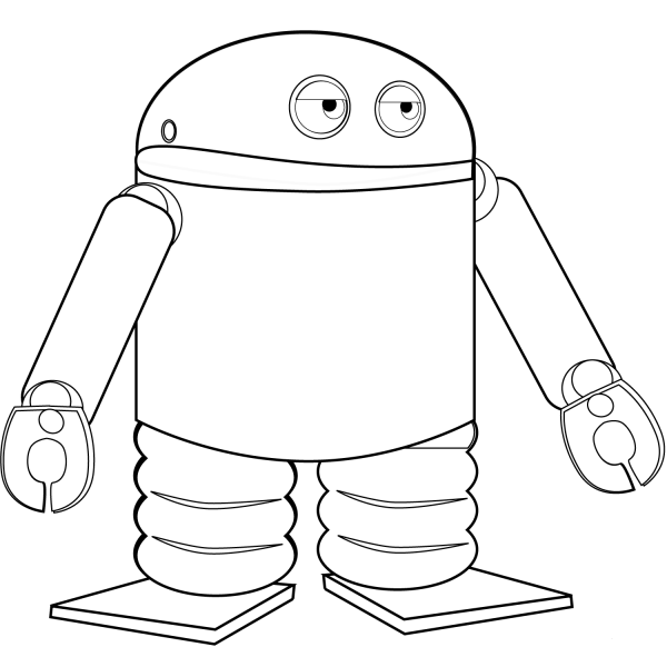 Android Robot coloring page image