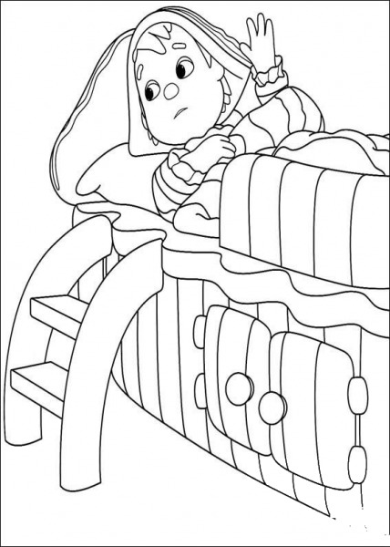 Andy Pandy Is Sick  coloring page image