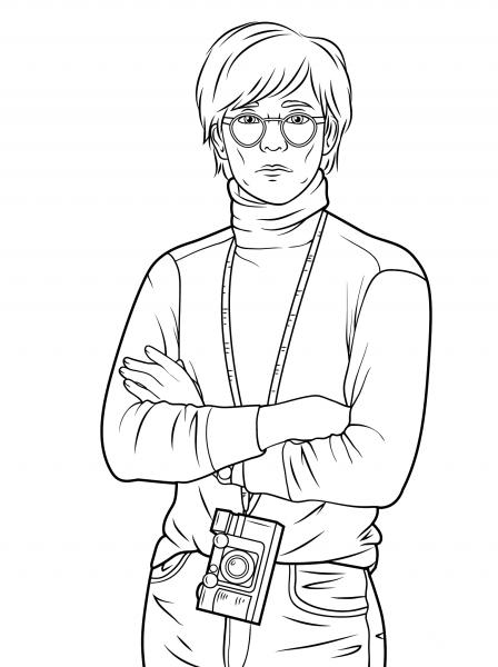 Andy Warhol coloring page image