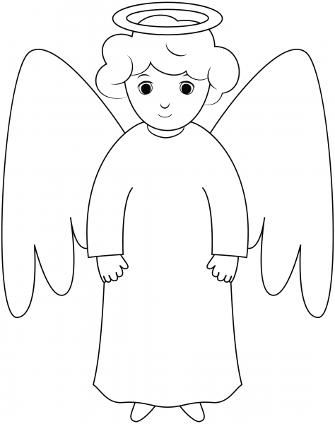 Angel coloring page image