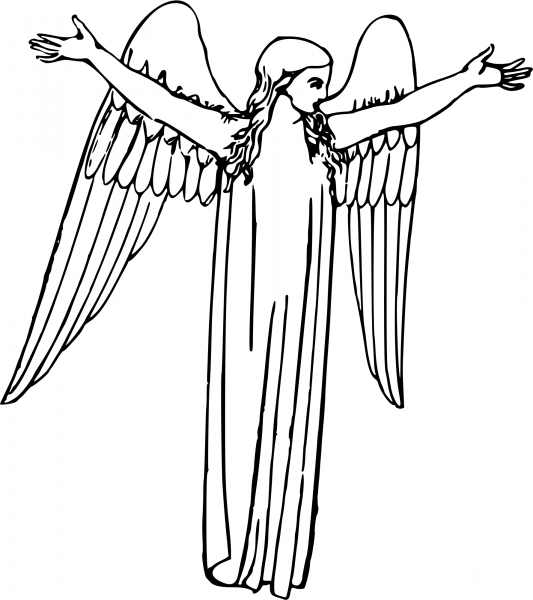 Angel coloring page image