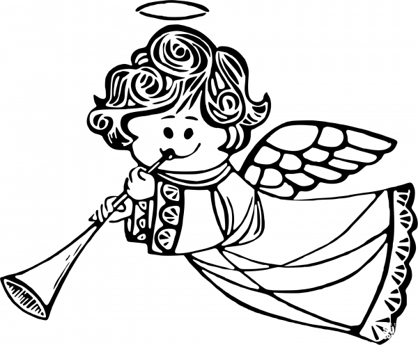 Angel coloring page image