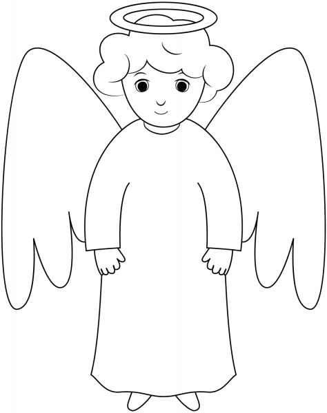 Angel coloring page image