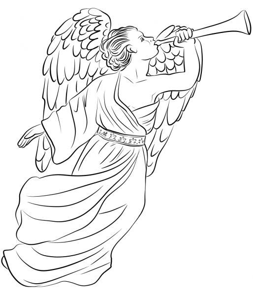 Angel Gabriel  coloring page image