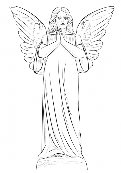 Angel Girl coloring page image