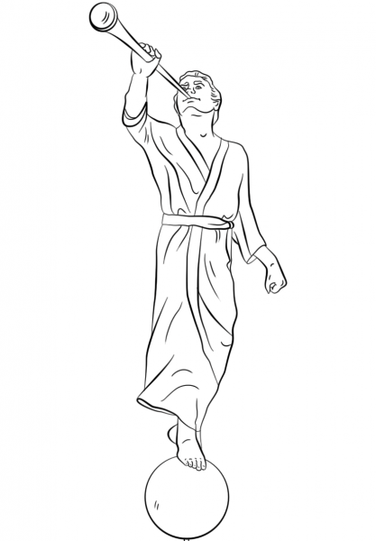 Angel Moroni coloring page image
