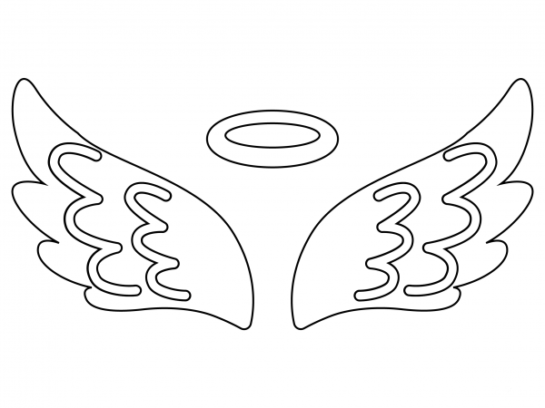 Angel Wings coloring page image