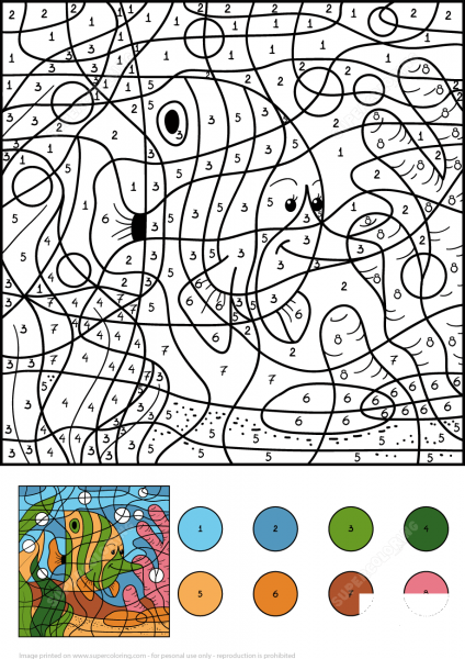 Angelfish Color by Number image