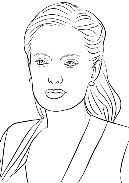 Angelina Jolie coloring page image
