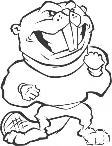 Angry Beaver coloring page image