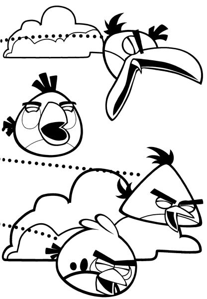 Angry Birds Attack coloring page image