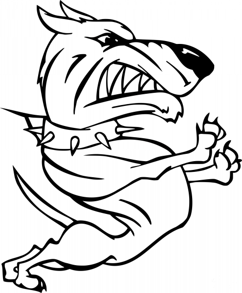 Angry Dog coloring page image
