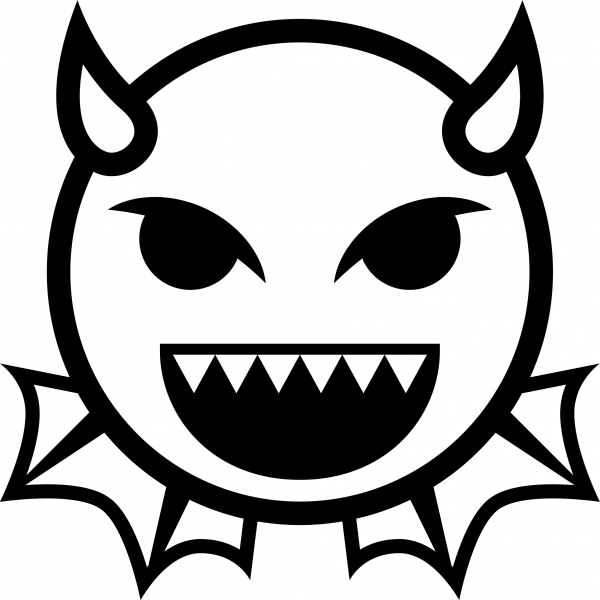 Angry Face with Horns Emoji coloring page image