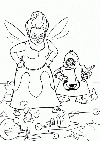 Angry Fairy  coloring page image