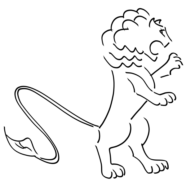 Angry Lion coloring page image