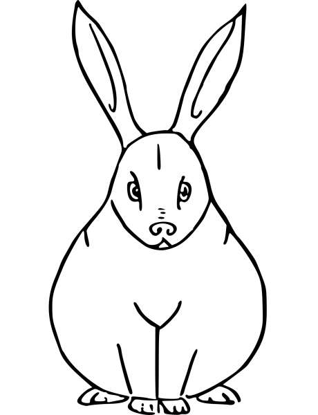 Angry Rabbit coloring page image