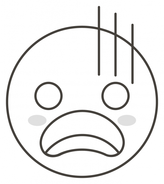 Anguished Face coloring page image