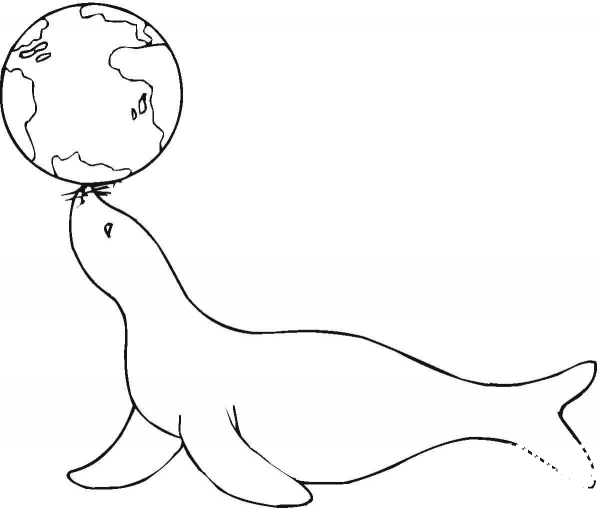 Animals Love Earth  coloring page image