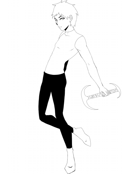 Anime Boy by Gabriela Gogonea coloring page image