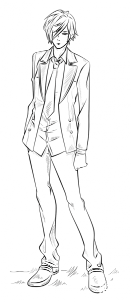 Anime Boy coloring page image