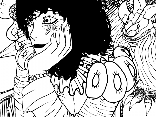 Anime Joker by Gabriela Gogonea coloring page image