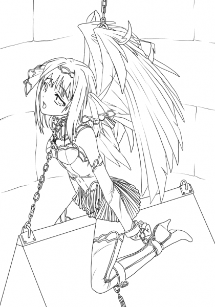 Anime Slave Angel coloring page image