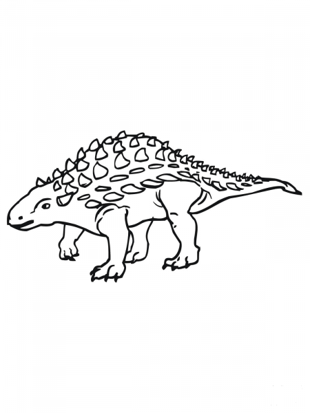 Ankylosaurus Ankylosaurid Dinosaur coloring page image