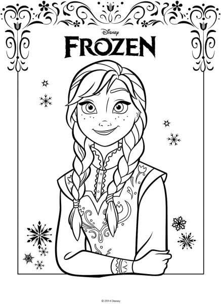 Anna from the Frozen Movie coloring page image