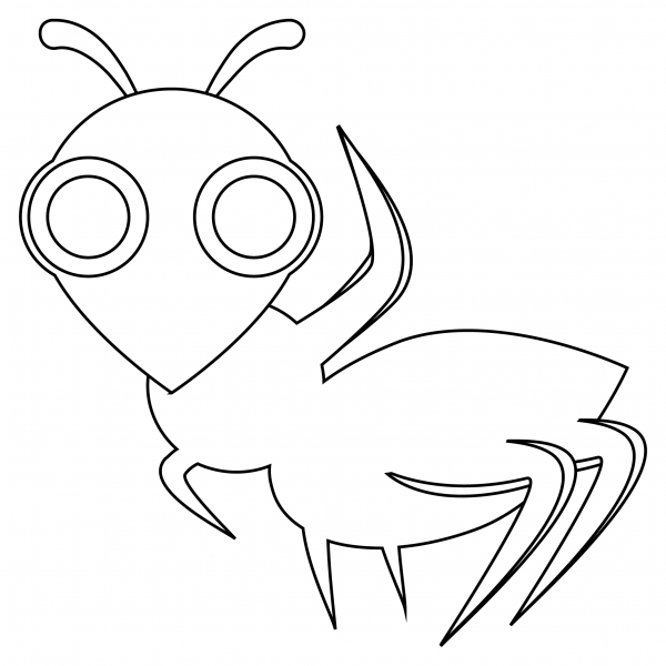 Ant coloring page image