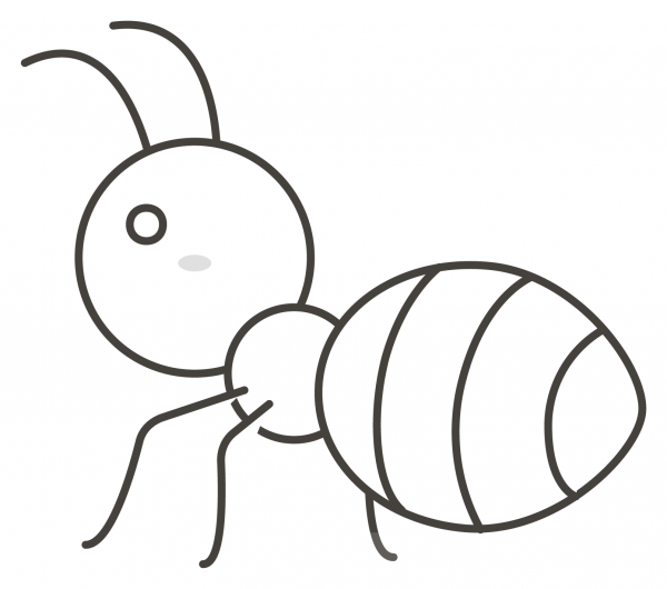Ant coloring page image