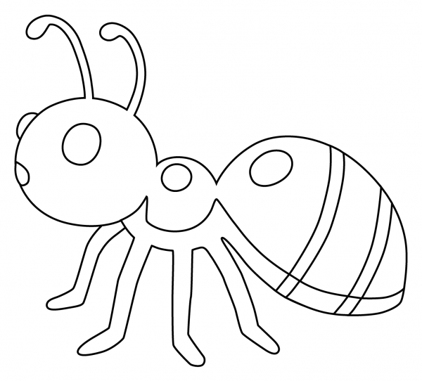 Ant Emoji coloring page image